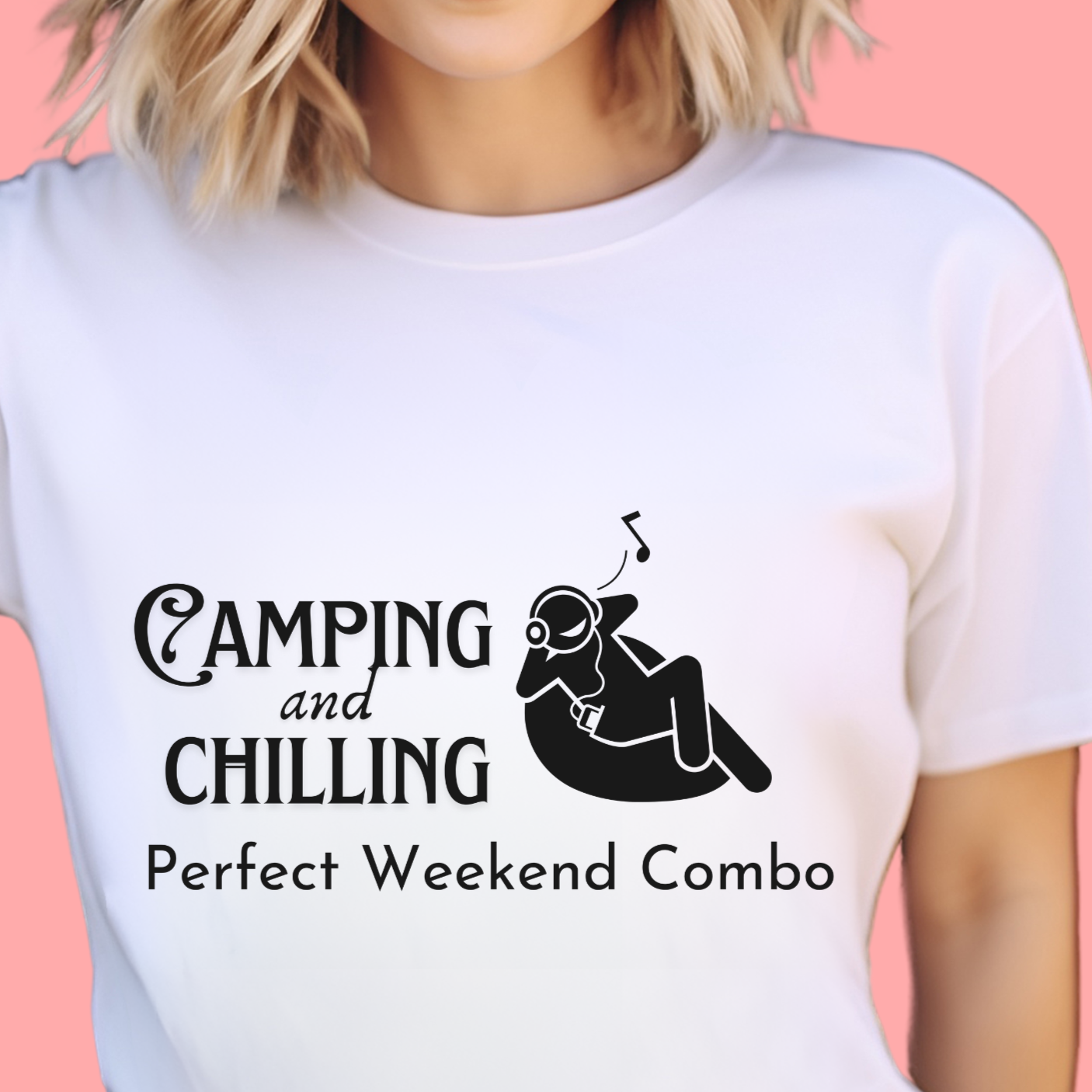 "Camping and Chilling: Perfect Weekend Combo" Unisex Cotton Tee