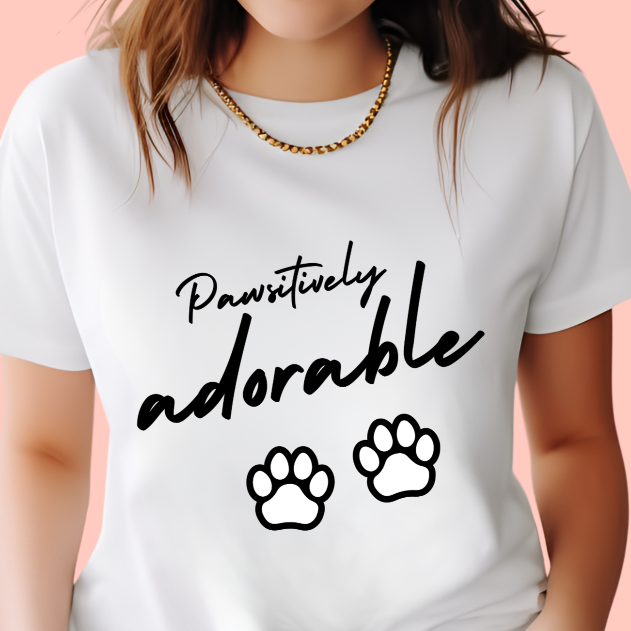 "Pawsitively adorable" Unisex Cotton Tee