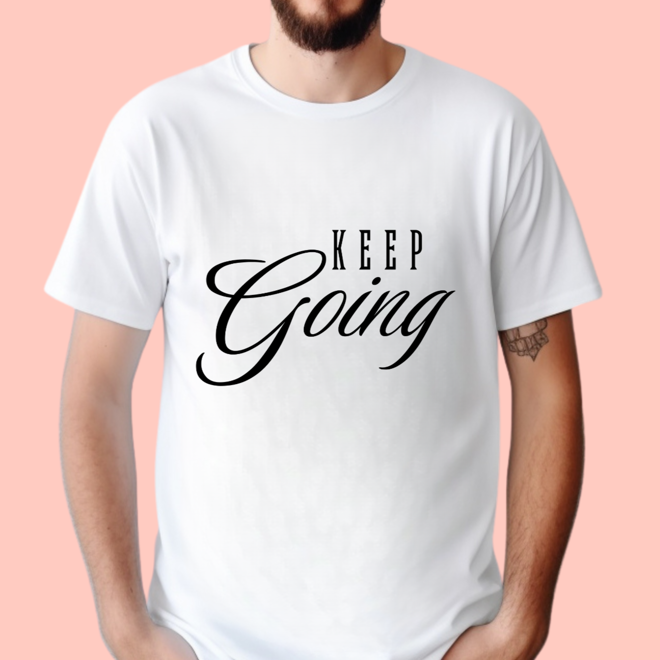 "Keep going" Unisex Cotton Tee