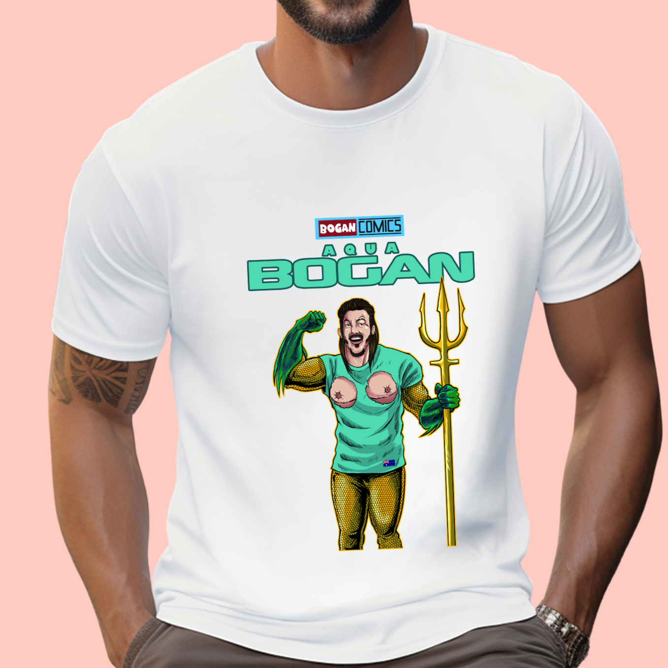 "Aqua bogan" Unisex Cotton Tee