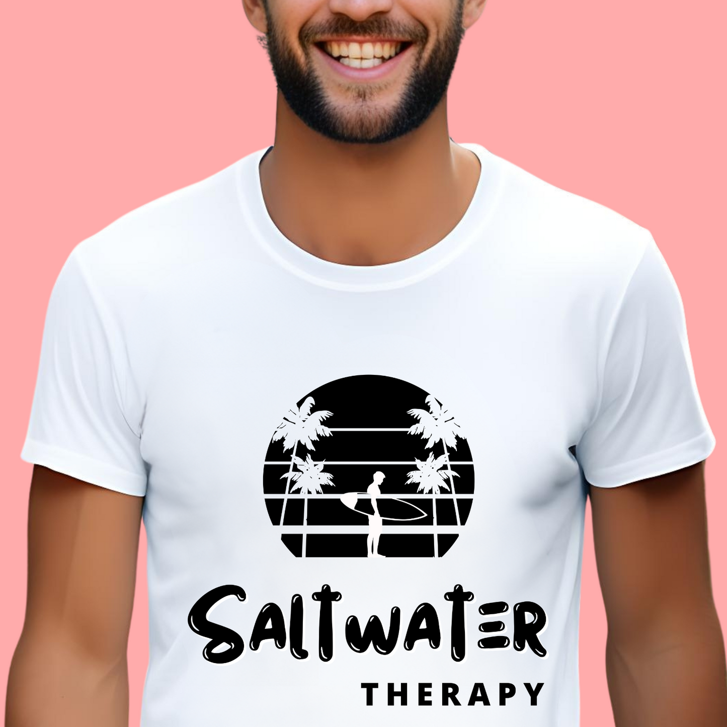 "Saltwater therapy. " Unisex Cotton Tee