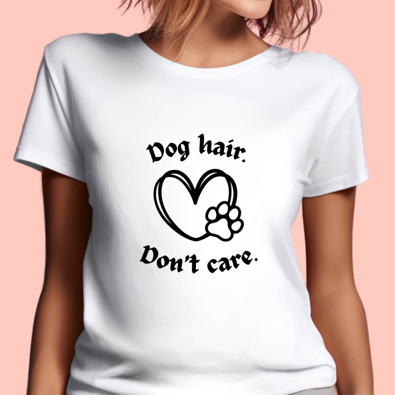 "Dog hair don’t care" Unisex Cotton Tee