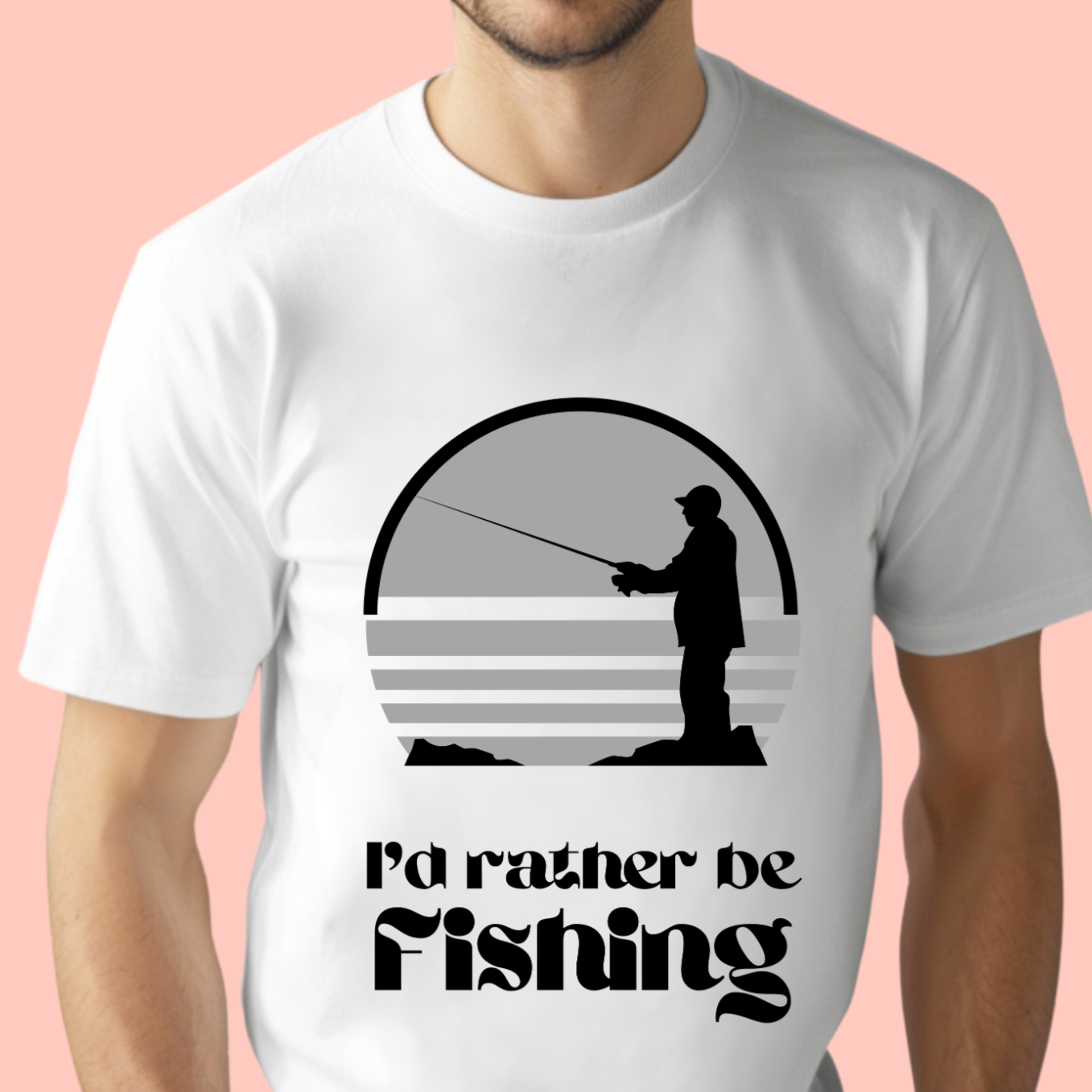 "I'd rather be fishing" Unisex Cotton Tee