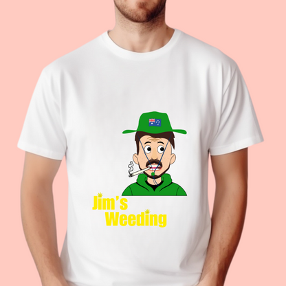 "Jim’s weeding" Unisex Cotton Tee