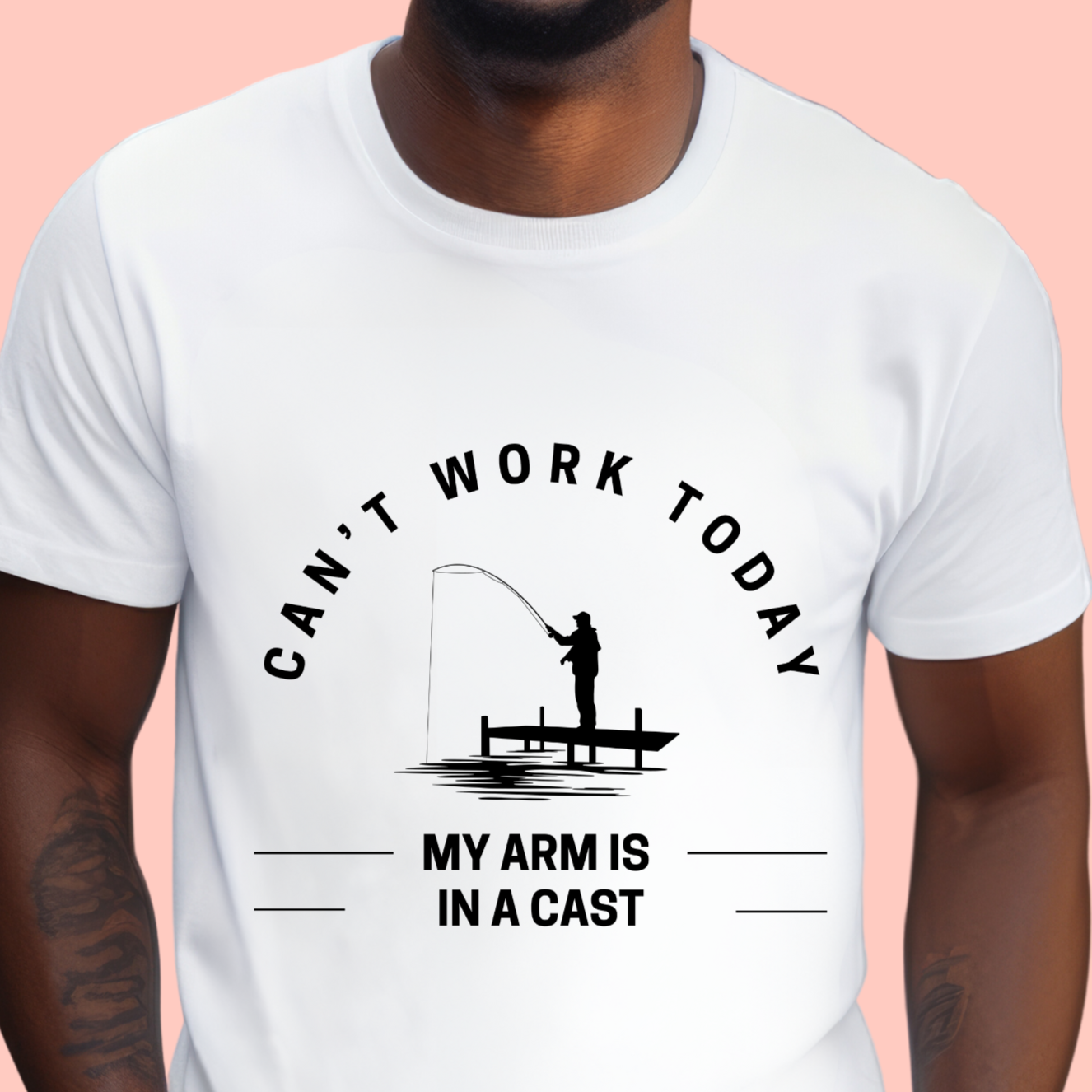 "Can’t work today my arm is in a cast" Unisex Cotton Tee