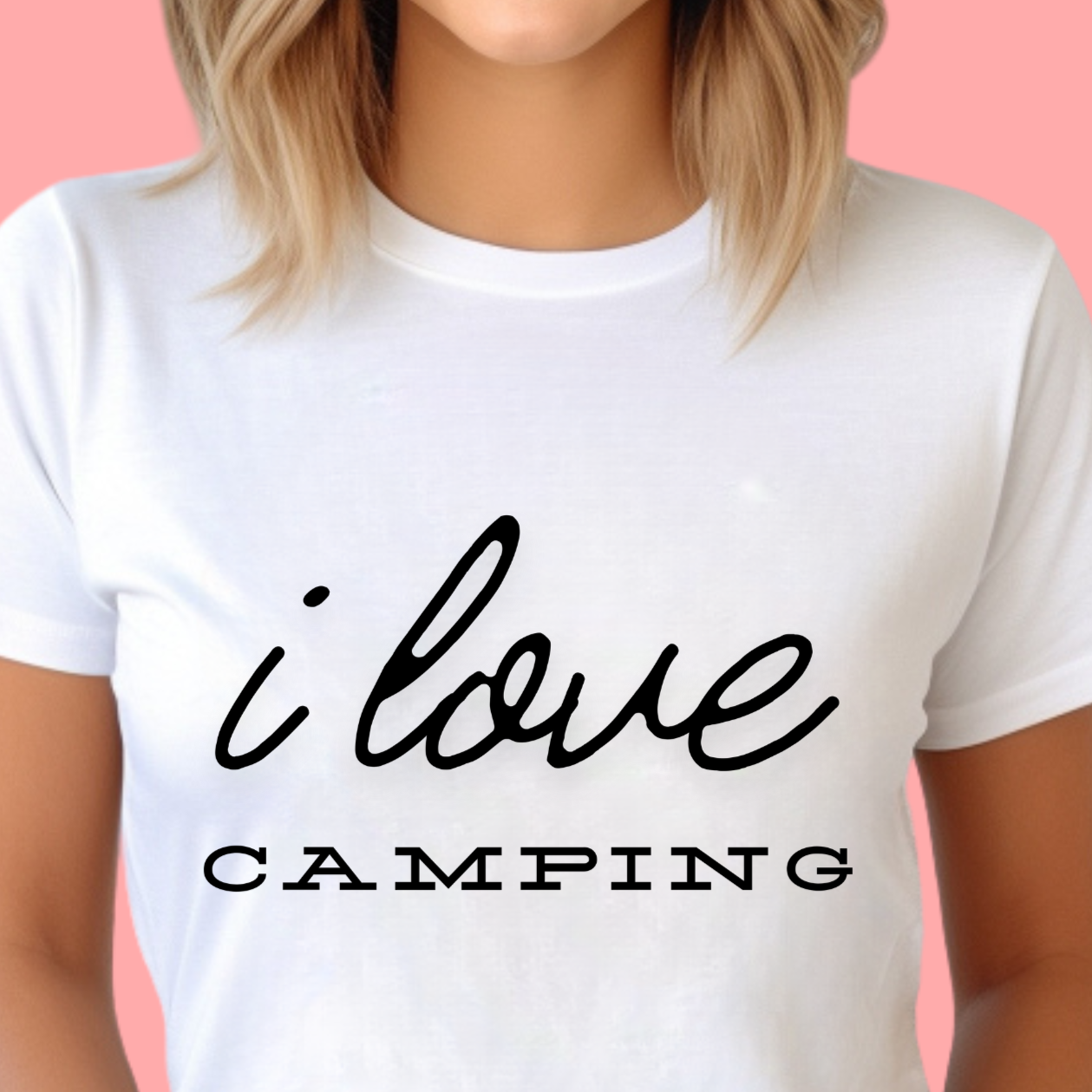 "I love camping" Unisex Cotton Tee