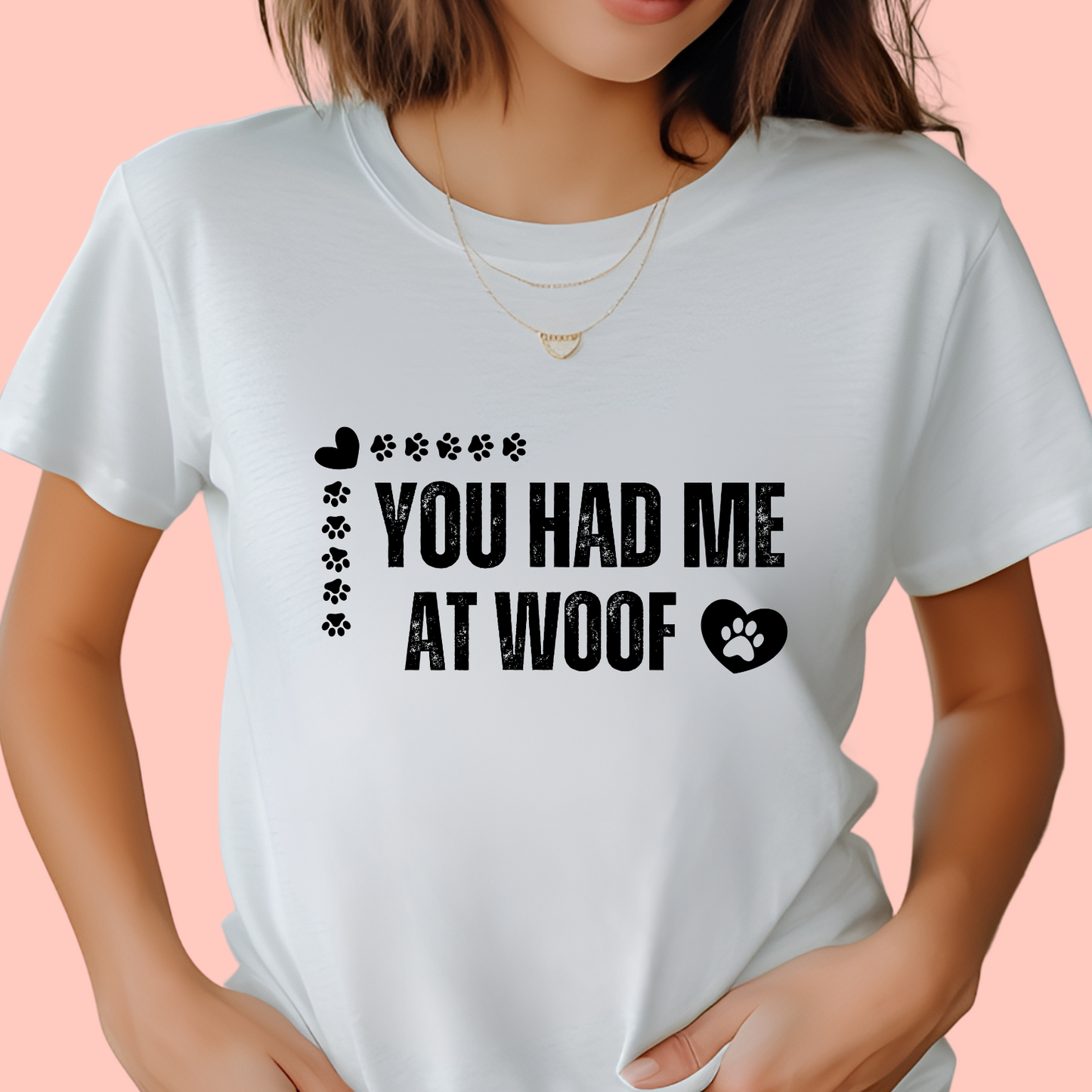 "You had me at woof" Unisex Cotton Tee