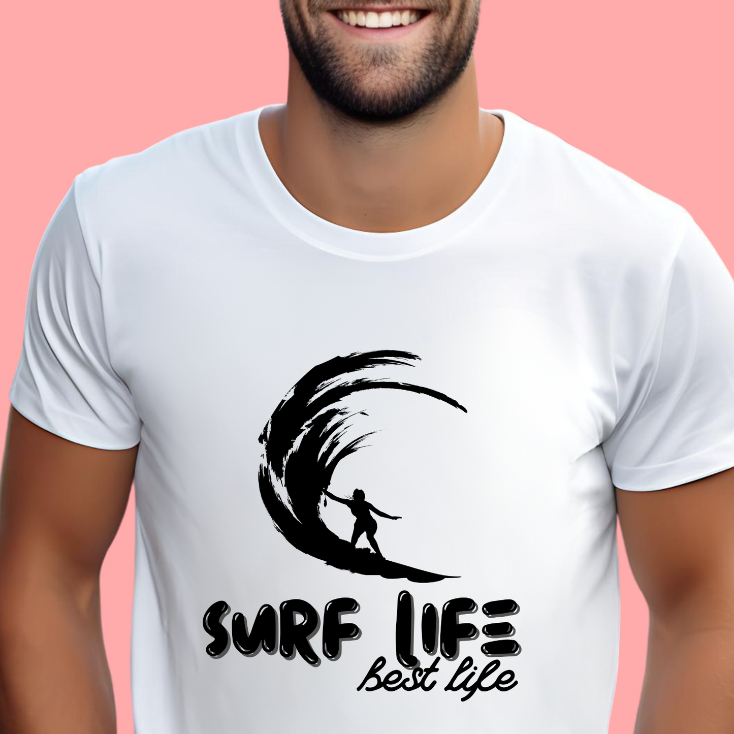 "Surf life, best life." Unisex Cotton Tee