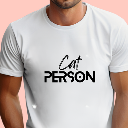 "Cat person" Unisex Cotton Tee