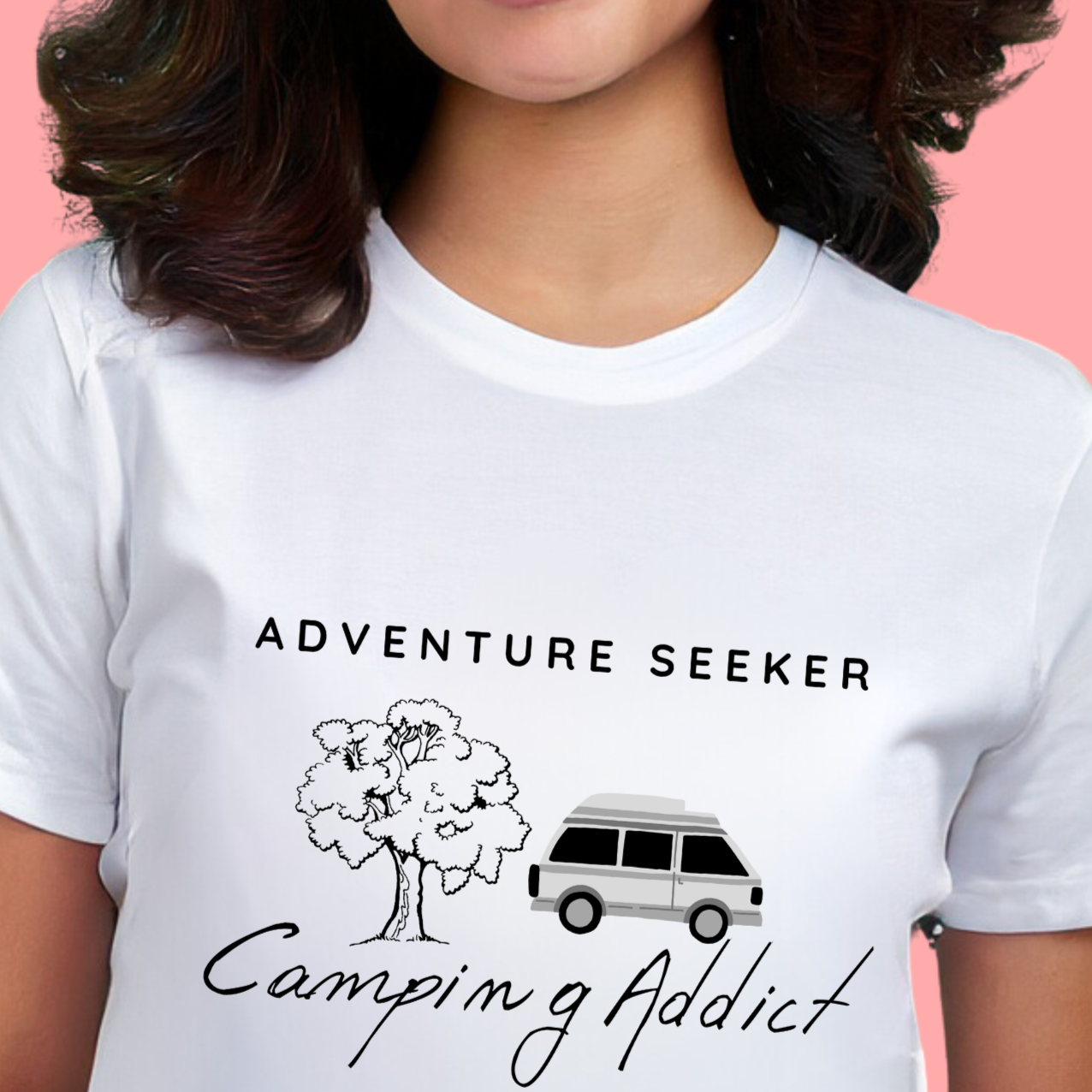 "Adventure Seeker: Camping Addict" Unisex Cotton Tee